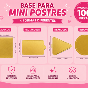 bases doradas para mini-postres