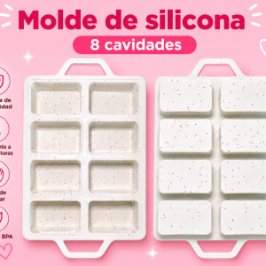 Molde de silicona rectangular